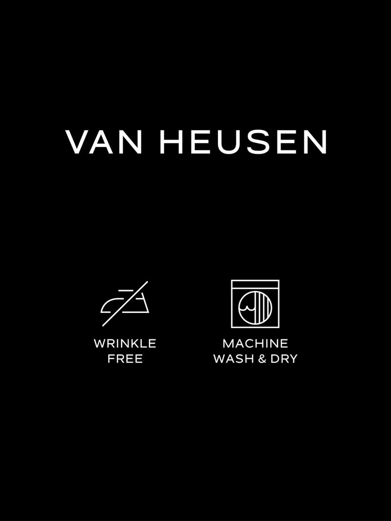 Van Heusen قميص رسمي للرجال من فان هيوسن بتصميم عادي من قماش البوبلين بلون أزرق فارسي، مقاس 18.5" للعنق وطول 36"-37" للأكمام - Image 4